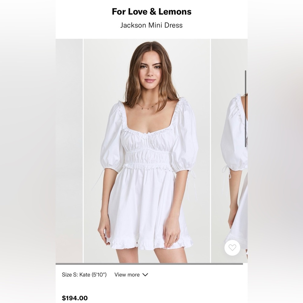For Love & Lemons Jackson Mini Dress in S